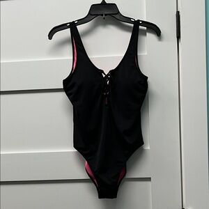 VS PINK Black One Piece Bathing Suit Size Medium